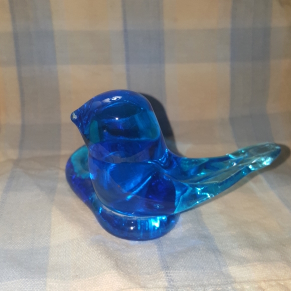 Titan Art Glass  Bluebird Votive Candle Holder - Picture 2 of 3